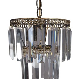 Хрустальная подвеска для люстры плашка золото