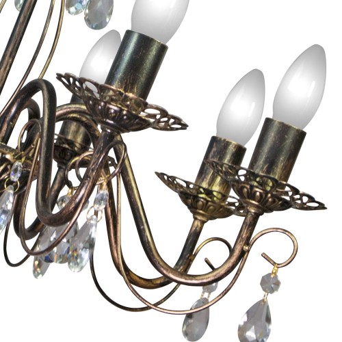 Люстра подвесная 8 ламп хрусталь Аврора S1154-8