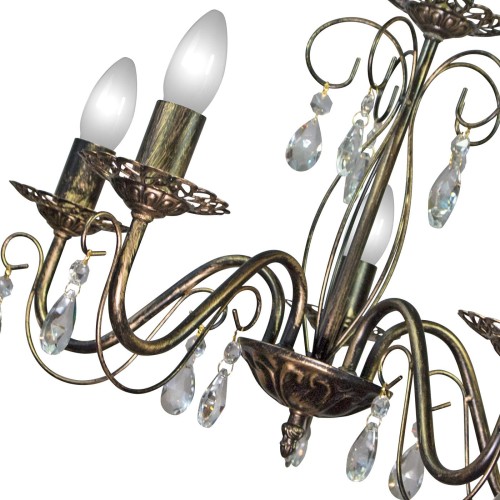 Люстра подвесная 5 ламп хрусталь Аврора S1154-5