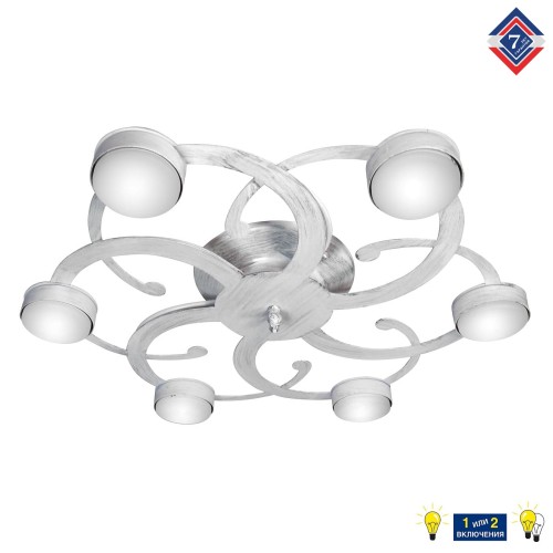 Люстра светодиодная потолочная LED плоская S2490-6