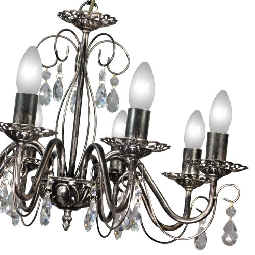 Люстра подвесная 8 ламп хрусталь Аврора S1204-8