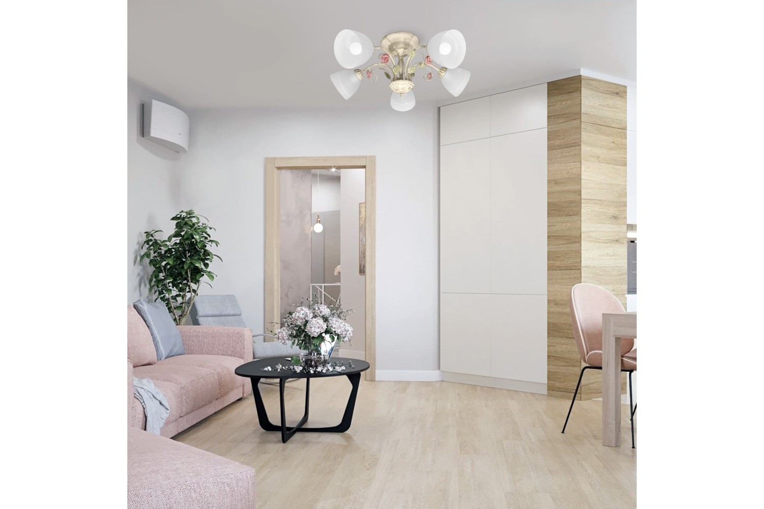 Люстры флористика потолочные